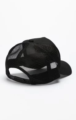SikSilk Black Applique Patch Mesh Trucker Cap -Style Zone Shop SS 20606 4 fcfc65bb 196b 40cf b294 0fdc9e70d8b6