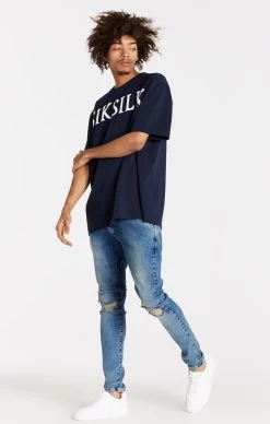 SikSilk Light Blue Distressed Slim Fit Jean -Style Zone Shop SS 20870 009 cb157efd 4e07 41c1 a240 487de0975781