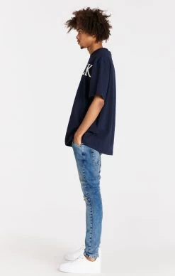 SikSilk Light Blue Distressed Slim Fit Jean -Style Zone Shop SS 20870 012 f1f4f952 99da 44f5 91be f24b789dfbde