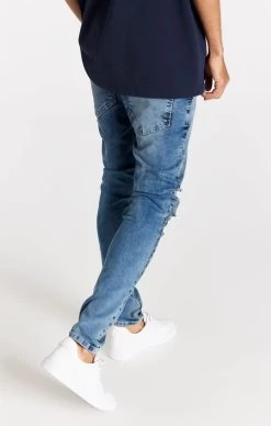 SikSilk Light Blue Distressed Slim Fit Jean -Style Zone Shop SS 20870 016 d7da46c3 4754 4355 b76c 76f6b45faa14
