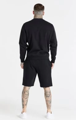 SikSilk Black Essential Crew Sweatshirt -Style Zone Shop SS 20952 5 b2868ede 0b3b 4dd0 b187 1fca4b903e1d
