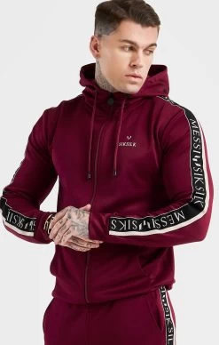 Messi X SikSilk Taped Zip Through - Burgundy