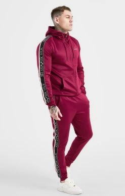 Messi X SikSilk Taped Zip Through - Burgundy -Style Zone Shop SS 21063 4