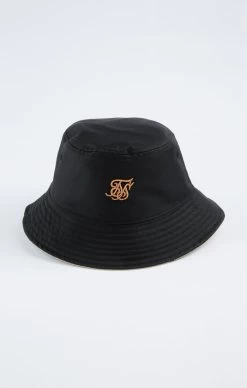 SikSilk Black Reverse Aop Bucket Hat