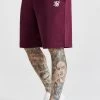 SikSilk Burgundy Essential Jersey Short -Style Zone Shop SS 21252 1