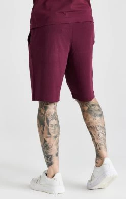 SikSilk Burgundy Essential Jersey Short -Style Zone Shop SS 21252 4