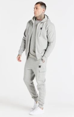 SikSilk Grey Essential Cargo Fleece Jogger -Style Zone Shop SS 21328 002 5a375f1b 5136 4362 8b93 e9736e6feb4e
