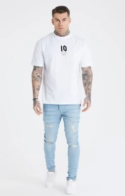 Messi X SikSilk White Oversized T-Shirt -Style Zone Shop SS 21332 20SS 21402 0964