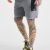 SikSilk Grey Sports Marl Woven Short -Style Zone Shop SS 21519 1 281 29
