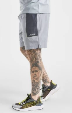SikSilk Grey Sports Marl Woven Short -Style Zone Shop SS 21519 2A