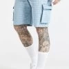 SikSilk Blue Jacquard Denim Cargo Short -Style Zone Shop SS 21529 1 e3e2e96f 72e7 442c 931b 4019061dca8d