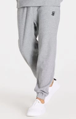 SikSilk Grey Relaxed Rib Pant