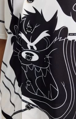 Ecru Space Jam X SikSilk Basketball Shirt -Style Zone Shop SS 21597 5