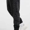 SikSilk Black Sports Relaxed Fit Large Branding Pant -Style Zone Shop SS 21628 1 01
