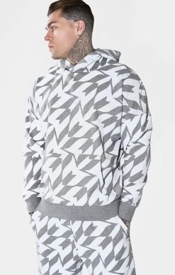 Messi X SikSilk Silver Print Hoodie -Style Zone Shop SS 21773 6