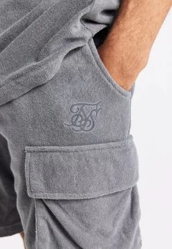 SikSilk Grey Towelling Cargo Short -Style Zone Shop SS 21783 2a