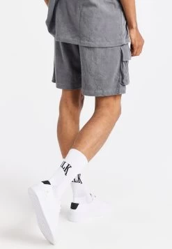 SikSilk Grey Towelling Cargo Short -Style Zone Shop SS 21783 3a