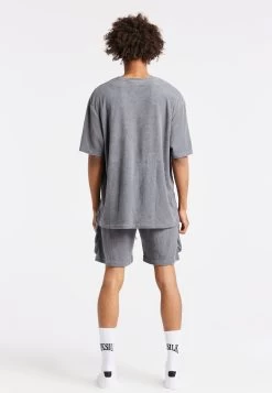 SikSilk Grey Towelling Cargo Short -Style Zone Shop SS 21783 5a