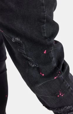 Messi X SikSilk Black Distressed Slim Fit Jean -Style Zone Shop SS 21834 4 279bafa6 a71a 4fbf 9f4d 786b51a6c89e