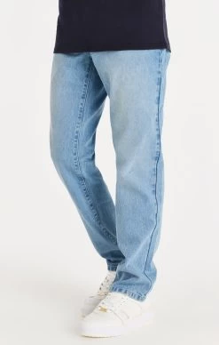 SikSilk Blue Straight Cut Denim