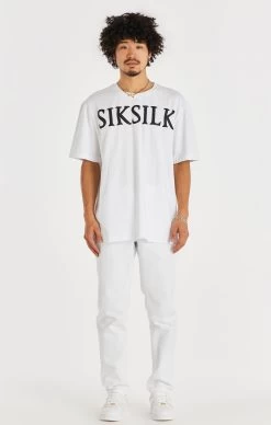SikSilk White Straight Cut Denim -Style Zone Shop SS 22189 003 88a47989 cf9e 4a2d 9595 5b0f721cf0a4