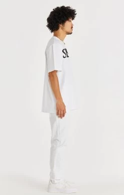 SikSilk White Straight Cut Denim -Style Zone Shop SS 22189 007 dffa5ddf 3a01 4056 a349 72ca17411573