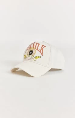 SikSilk Ecru Retro Distressed Trucker Cap