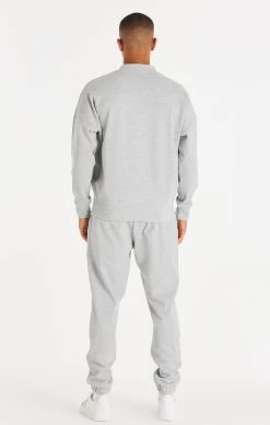 SikSilk Textured 89 Sweater - Grey Marl -Style Zone Shop SS 22310 SS 22158 010