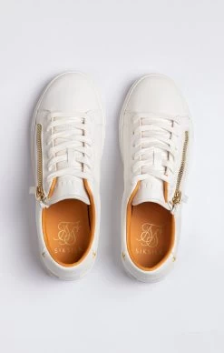 SikSilk White Classic Trainer With Functional Zip -Style Zone Shop SS 22330 6 793b899e 3df7 46f2 a780 69320e4cd539