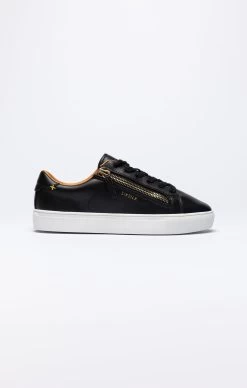 SikSilk Black Classic Trainer With Functional Zip