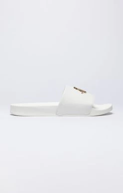 SikSilk White Premium Pool Slide With Metal Logo