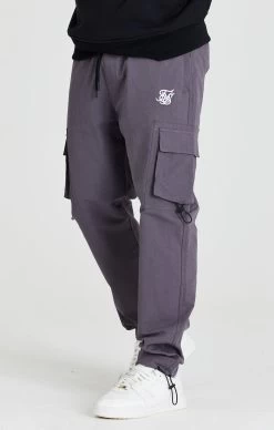 SikSilk Grey Relaxed Cuff Cargo Pant
