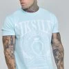 SikSilk Blue Varsity Boxy Fit T-Shirt -Style Zone Shop SS 22389 1