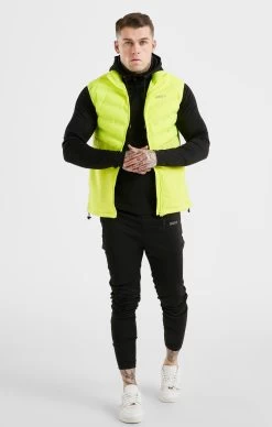 SikSilk Yellow Sports Gilet -Style Zone Shop SS 22412 3A
