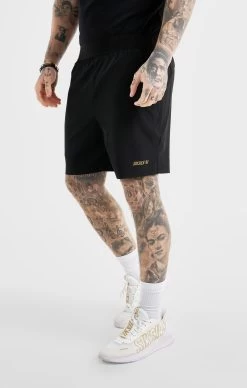 SikSilk Black Sports Short