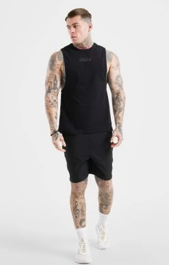 SikSilk Black Sports Short -Style Zone Shop SS 22417 3