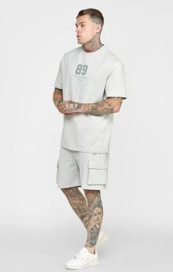 SikSilk Grey Relaxed Fit Cargo Short -Style Zone Shop SS 22419 3 d5fe8f31 9830 41e1 b871 a587dc7f2316