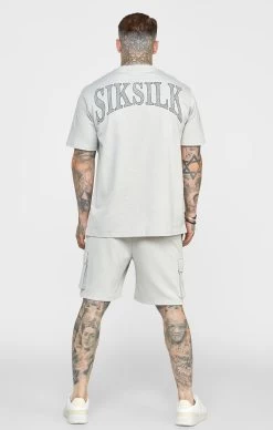 SikSilk Grey Relaxed Fit Cargo Short -Style Zone Shop SS 22419 5 9444e55a 5fb7 4ad5 9a9e 7d9197dcf11d