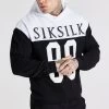 SikSilk Black Retro 89 Print Oversized Hoodie -Style Zone Shop SS 22420 1A
