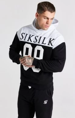 SikSilk Black Retro 89 Print Oversized Hoodie -Style Zone Shop SS 22420 6