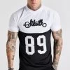 SikSilk Black Retro Elasticated Cuff T-Shirt -Style Zone Shop SS 22421 1A
