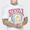 SikSilk White Varsity Oversized T-Shirt -Style Zone Shop SS 22450 1A