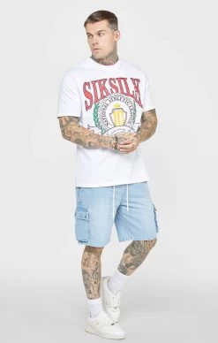 SikSilk White Varsity Oversized T-Shirt -Style Zone Shop SS 22450 4 20265113 b8ef 4ab2 bfdc fb32b71040bb