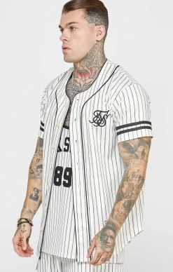 SikSilk Beige Baseball Jersey