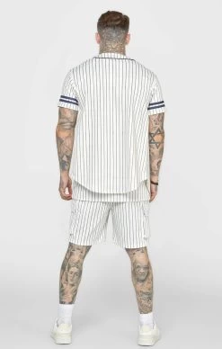 SikSilk Beige Baseball Jersey 11 SikSilk Beige Baseball Jersey -Style Zone Shop SS 22460 5C