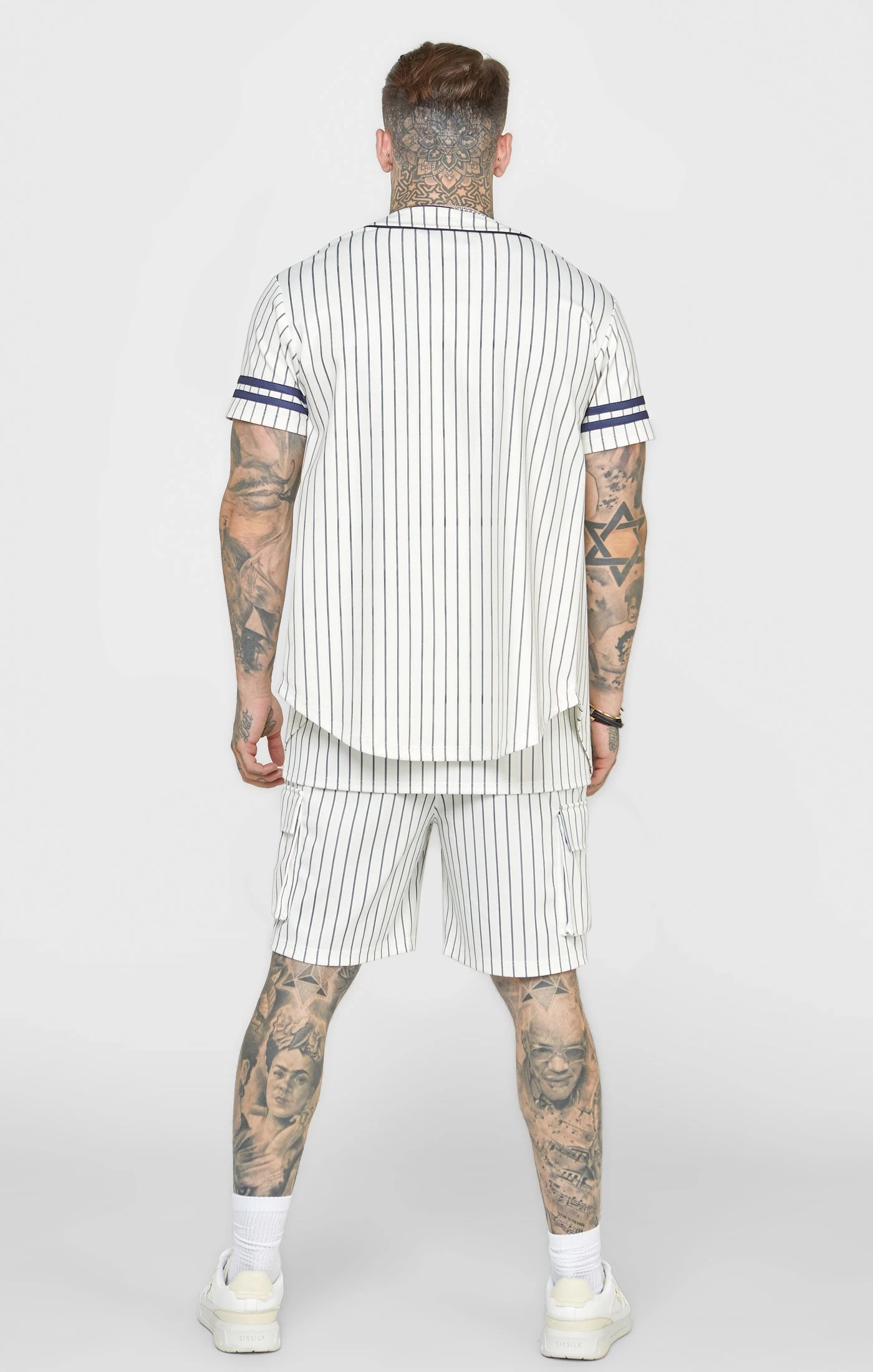 SikSilk Beige Baseball Jersey 7 SikSilk Beige Baseball Jersey - Image 5