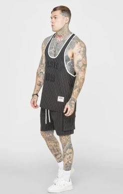 SikSilk Black Anniversary Basketball Cargo Short -Style Zone Shop SS 22463 3