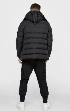 SikSilk Black Parka Coat -Style Zone Shop SS 22511 5C