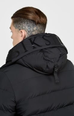SikSilk Black Parka Coat -Style Zone Shop SS 22511 6C