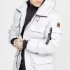 SikSilk Grey Parka Jacket -Style Zone Shop SS 22513 1